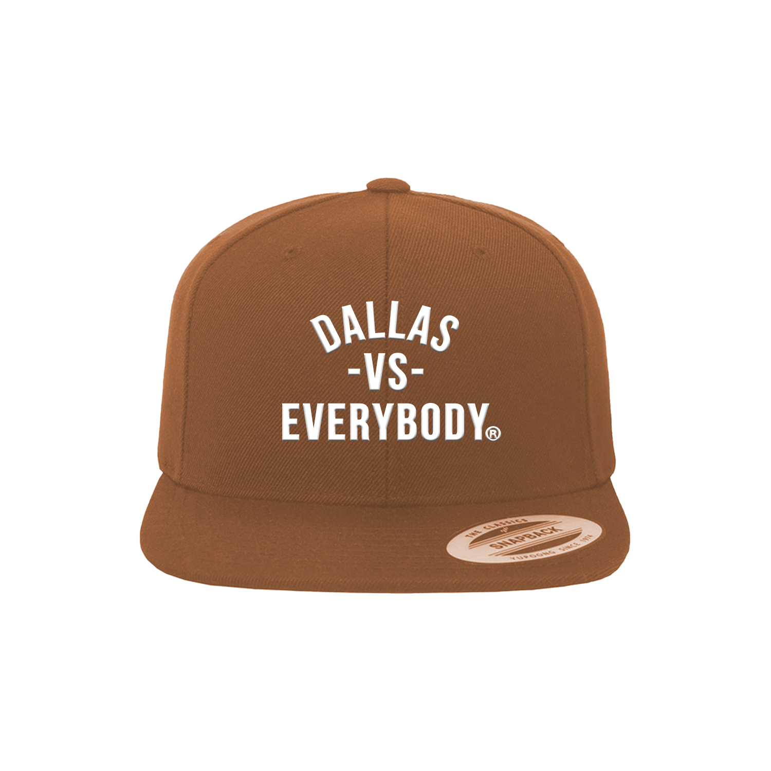 Dallas VS Everybody Snapback Hat- Burnt Orange - Dallas VS Everybody